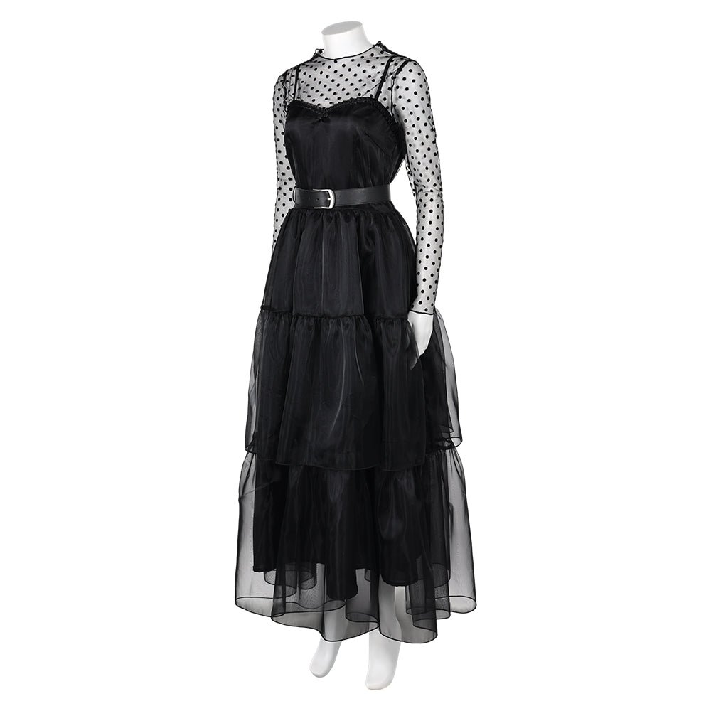 Film Lisa Frankenstein(2024) Misty Robe Noire Cosplay Costume