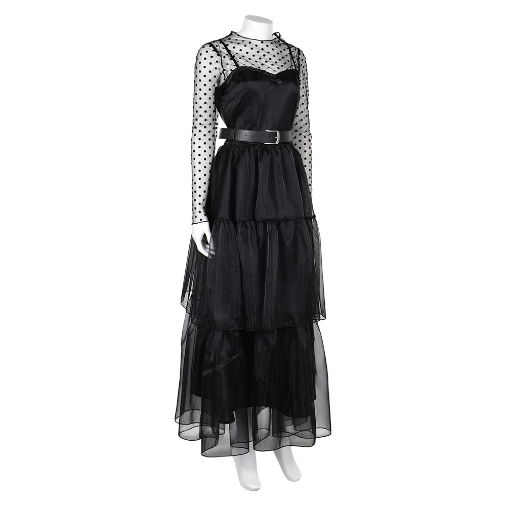 Film Lisa Frankenstein(2024) Misty Robe Noire Cosplay Costume