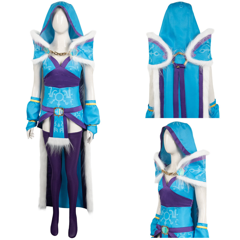 Jeu Dota 2 Crystal Maiden Cosplay Costume