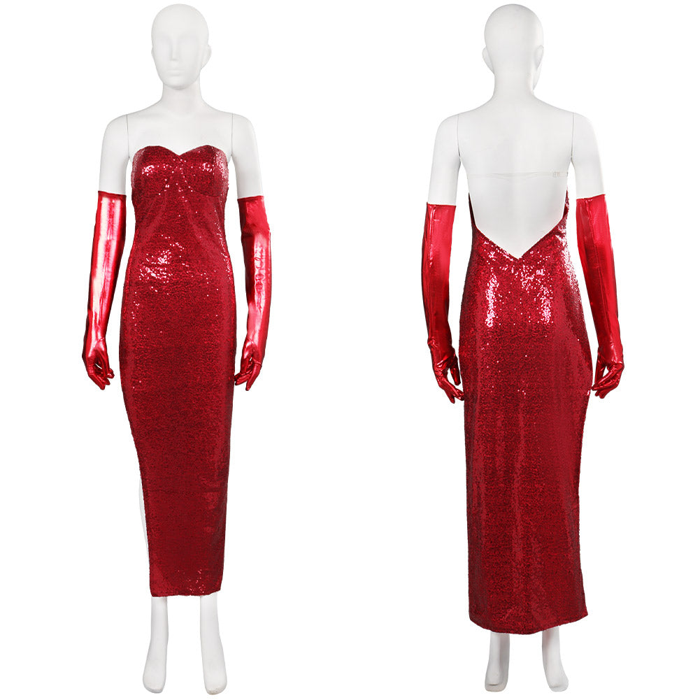 sexy dress Cosplay Costume Outfits Halloween Carnival Suit Jessica Rabbit Who Framed Roger Rabbit