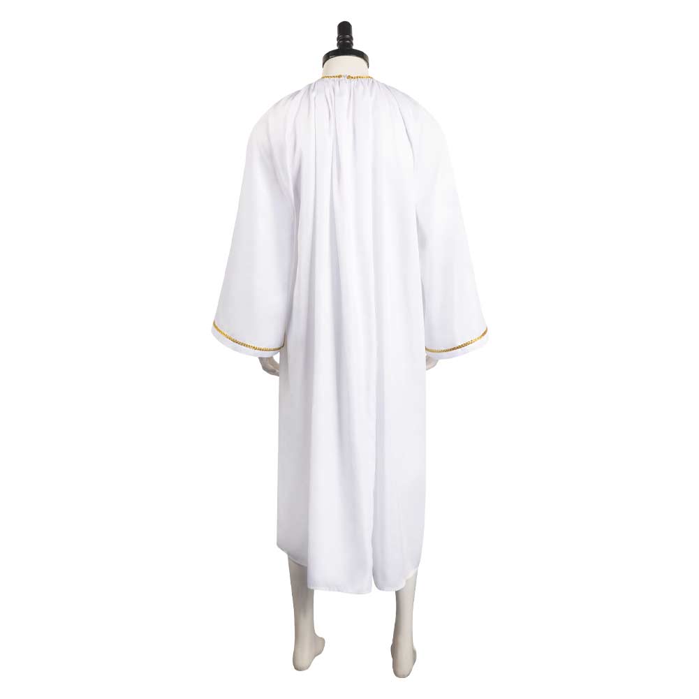 TV Adulte Good Omens Aziraphale Blanc Tenue Cosplay Costume