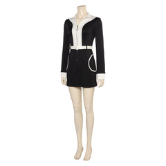 TV Doctor Who Ruby Sunday Robe Courte Noire Cosplay Costume