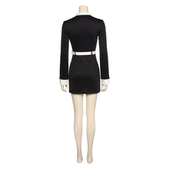 TV Doctor Who Ruby Sunday Robe Courte Noire Cosplay Costume