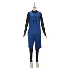 Cosplay Costume Team Z Blue Lock Anime Cosplay Maillot de Football Bleu Homme