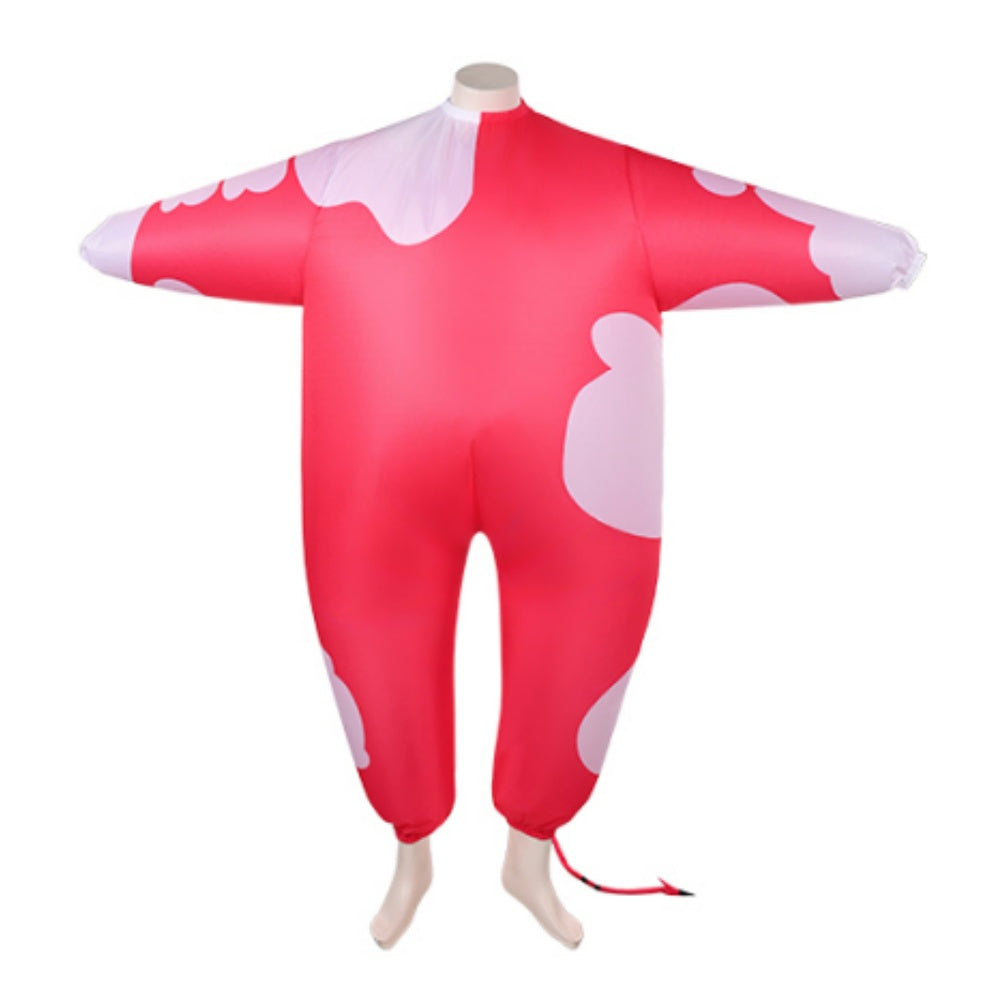 Cosplay Costume Blitz Hazbin Hotel TV Cosplay Combinaison Gonflable Rouge et Blanche Adulte