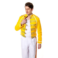 Queen Freddie Mercury Veste Jaune Cosplay Costume