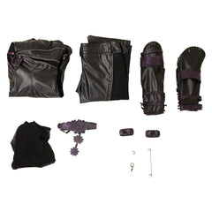 Rumi Mira Zoey Tenue Noire en Cuir Cosplay Costume