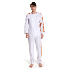 Andor Andor Prisonnier Tenue Blanche Cosplay Costume Carnaval