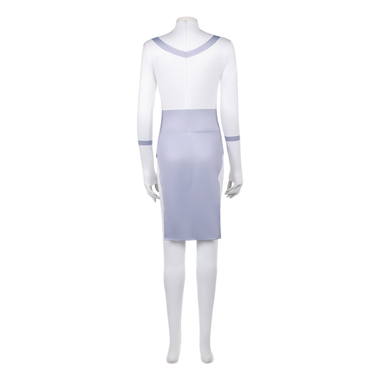 Cosplay Costume Viltrumite Thula Invincible 4(2026) TV Cosplay Robe Blanche et Violette Femme