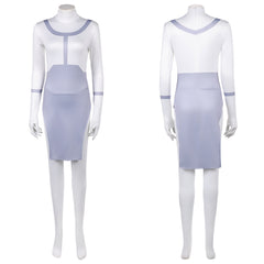 Cosplay Costume Viltrumite Thula Invincible 4(2026) TV Cosplay Robe Blanche et Violette Femme
