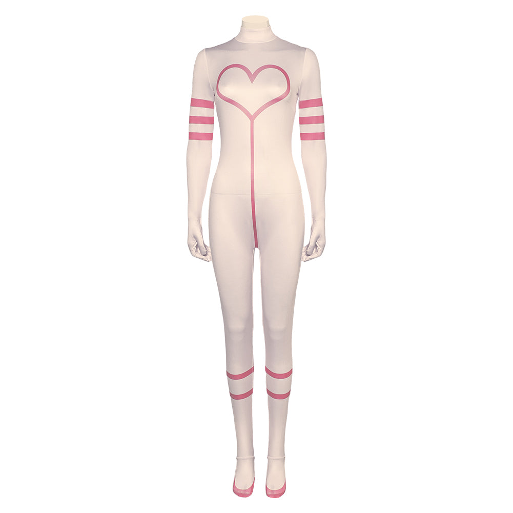 Hazbin Hotel(2024) Angel Dust Combinaison Blanche Cosplay Costume