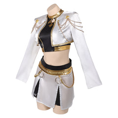 Femme Golden Tenue Noire et Blanche Cosplay Costume