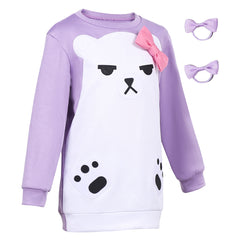 Enfant&Femme Mira Pyjama Violet et Blanc Cosplay Costume
