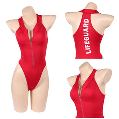 Cosplay Costume C.J. Parker/Victoria Leeds Baywatch TV Cosplay Maillot de Bain Une Pièce Rouge Femme