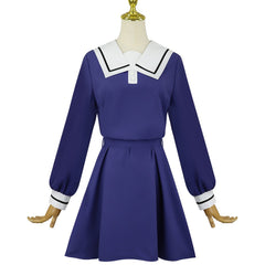 Cosplay Costume Kagari Mimi/Lizzy Seiran/Totsuki Sheena Je Veux T'Aimer Jusqu'à Ta Mort(2026) Anime Cosplay JK Robe Uniforme Bleu Femme