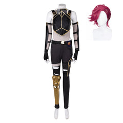 Arcane: League of Legends Saison 2(2024) Vi Tenue Noire avec Taille Dénudée Cosplay Costume