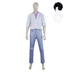Homme Jinu Tenue de Chemise Blanche et Rose Cosplay