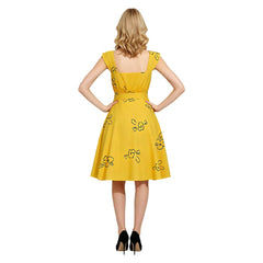 Cosplay Costume Mia La La Land Film Cosplay Robe Jaune Femme