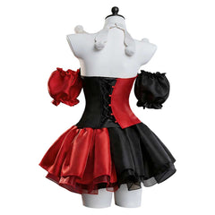 Cosplay Costume Clown Cosplay Robe Noire et Rouge Femme