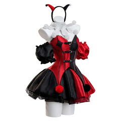 Cosplay Costume Clown Cosplay Robe Noire et Rouge Femme