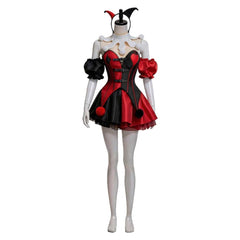 Cosplay Costume Clown Cosplay Robe Noire et Rouge Femme