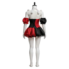 Cosplay Costume Clown Cosplay Robe Noire et Rouge Femme