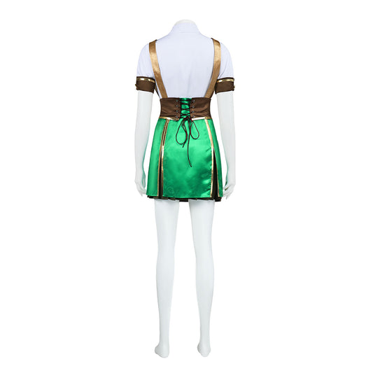Cosplay Costume Sarah Isekai Slow Life Jeu Cosplay Tenue Verte Femme