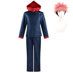 Yuji Itadori Tenue de Sweat-shrit Bleu et Rouge Cosplay Costume