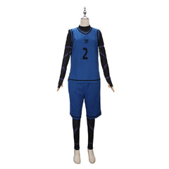 Cosplay Costume Team Z Blue Lock Anime Cosplay Maillot de Football Bleu Homme
