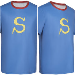 3-nen Z-gumi Ginpachi Sensei(2025) Okita Sougo T-shirt Bleu Cosplay Costume