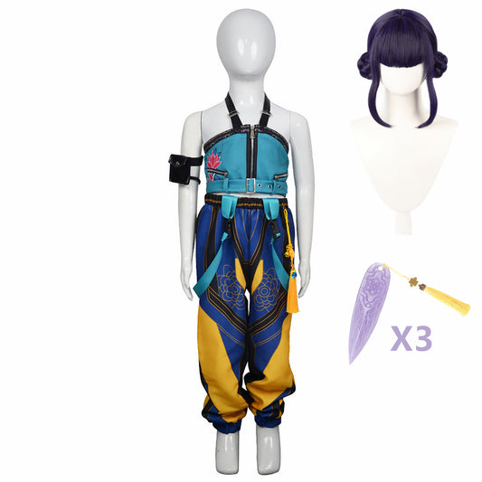Enfant Zoey Tenue Jaune Cosplay Costume