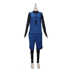 Cosplay Costume Team Z Blue Lock Anime Cosplay Maillot de Football Bleu Homme