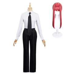 Adulte Chensō Man Makima Pantalon Top Cravate Cosplay Costume Perruque