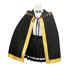 Cosplay Costume Colette Loire Wistoria: Wand and Sword Anime Cosplay Tenue Noire et Jaune Femme