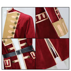Cosplay Costume Washington Young Washington(2026) Film Cosplay Veste Rouge+Chapeau Homme