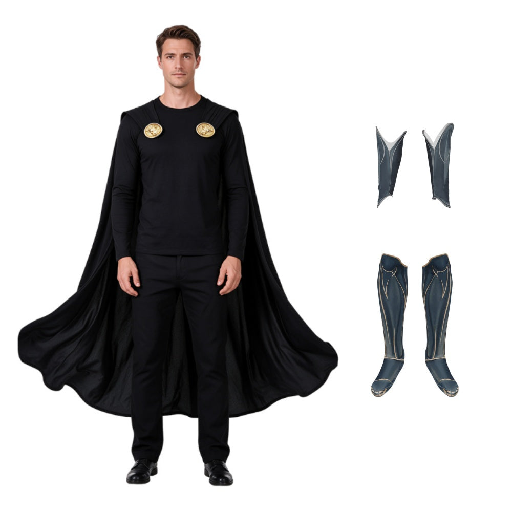 Cosplay Costume Agamemnon The Odyssey(2026) Film Cosplay Cape Noire Homme Manchette Jambière