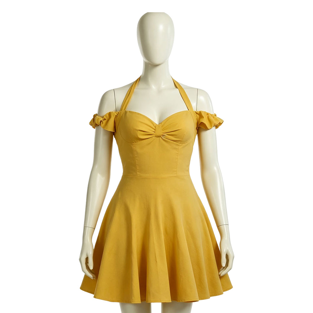 Cosplay Costume Anita West Side Story Film Cosplay Robe Jaune Femme