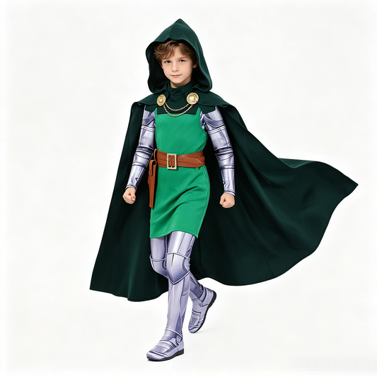 Cosplay Costume Enfant Dr.Doom Avengers 5(2026) Film Cosplay Tenue Verte