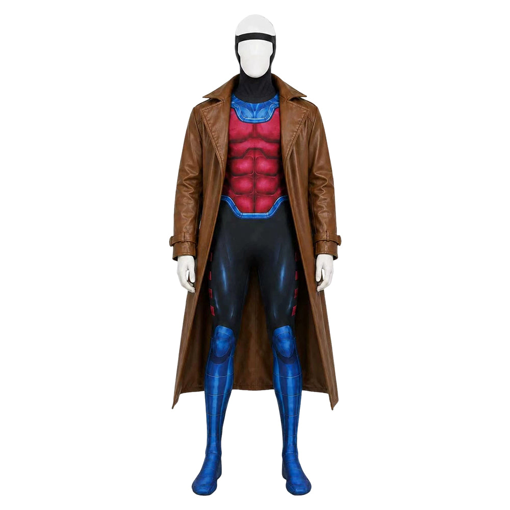 Cosplay Costume Gambit X-Men '97 Saison 2(2026) TV Cosplay Combinaison Brune Homme