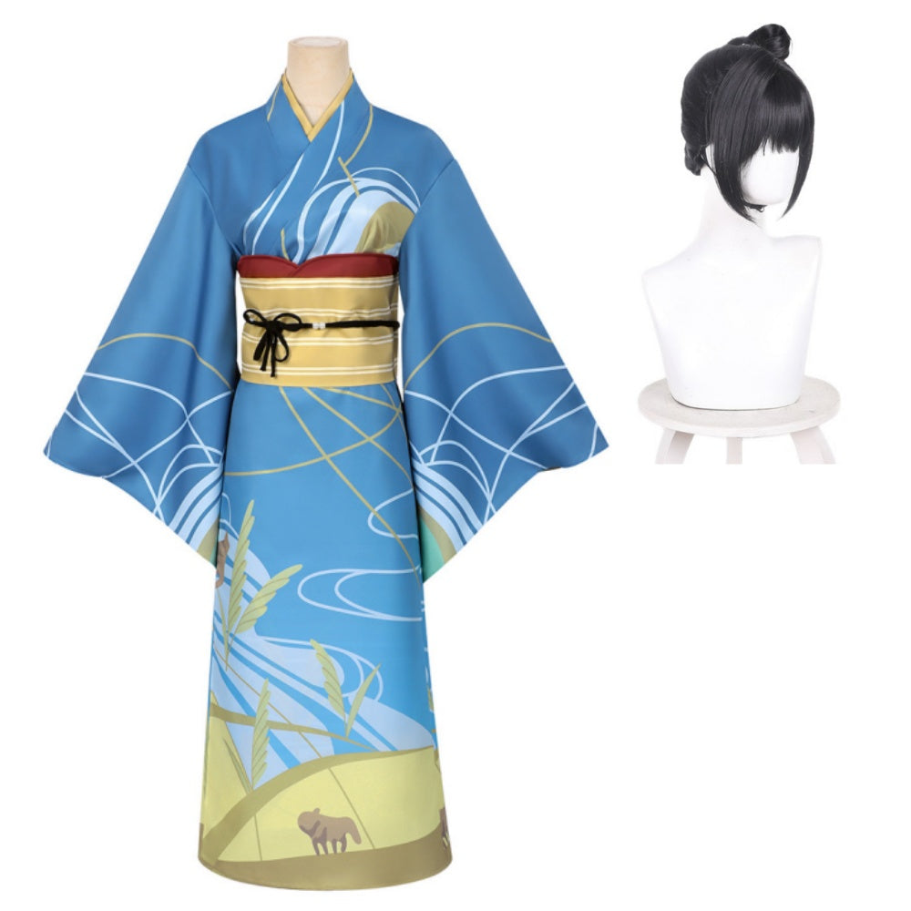 Cosplay Costume Inako Momokawa Sparks of Tomorrow(2026) Anime Cosplay Tenue Bleue Femme Perruque