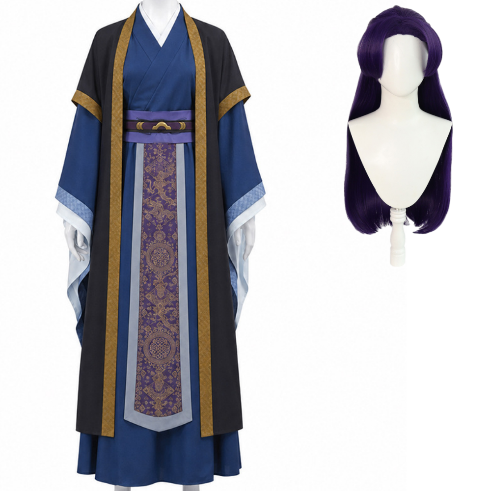Cosplay Costume Jinshi The Apothecary Diaries 3(2026) Anime Cosplay Tenue Bleue Homme Perruque