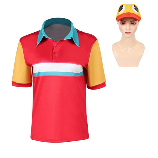 Cosplay Costume Jo Forgotten Island(2026) Film Cosplay Polo Rouge Femme Chapeau