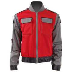 Cosplay Costume Marty McFly Back to the Future Film Cosplay Veste Rouge Homme
