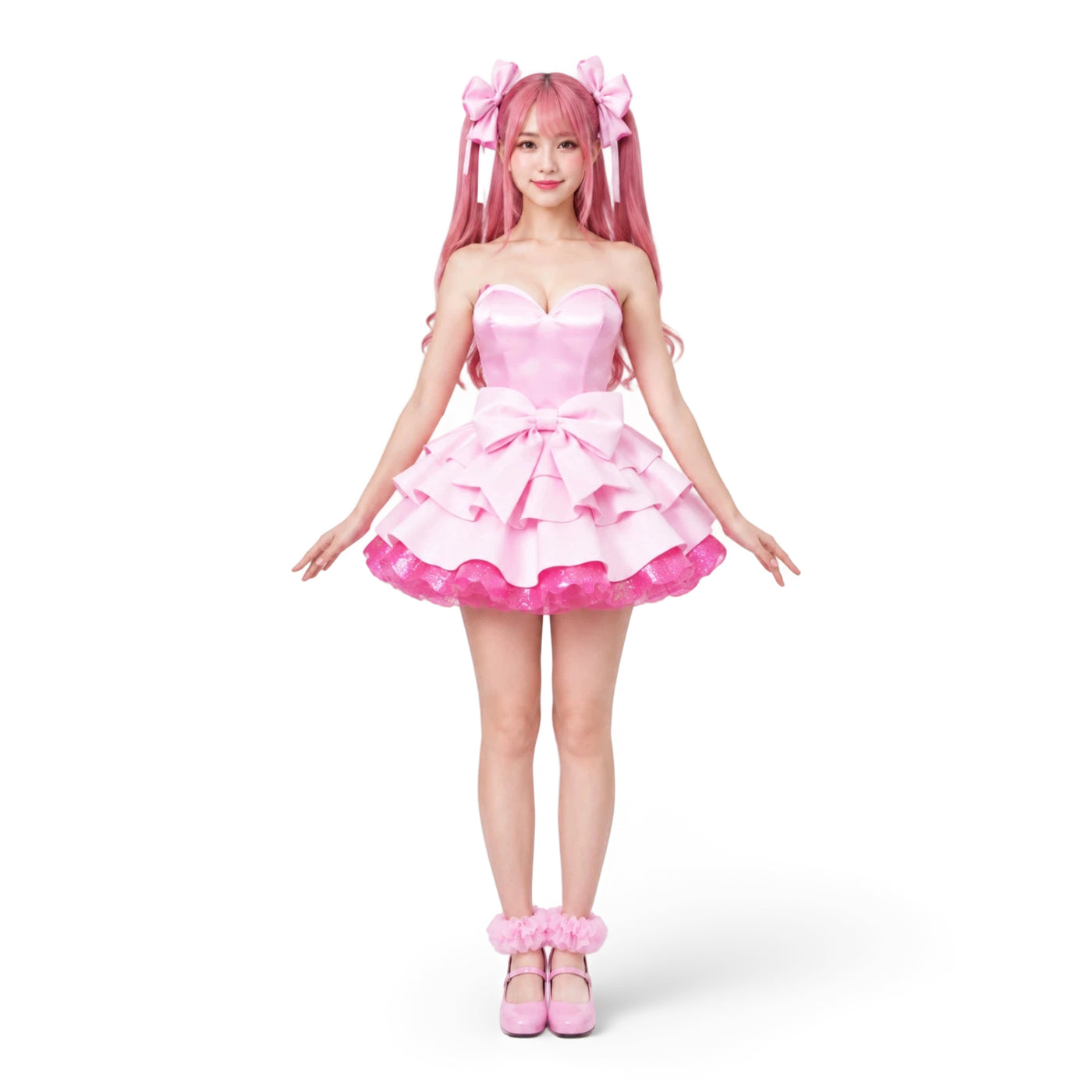 Cosplay Costume Mizi Alien Stage(2026) TV Cosplay Robe Rose Femme