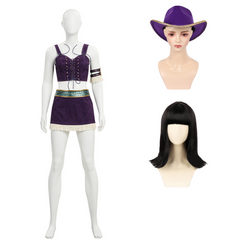 Cosplay Costume Niko Robin One Piece Live Action 2(2026) TV Cosplay Tenue Violette Femme Perruque Chapeau
