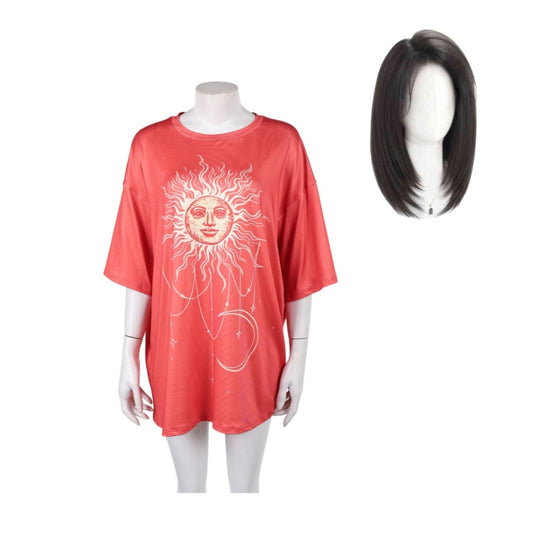 Cosplay Costume Patricia Widow's Bay(2026) TV Cosplay T-shirt Rouge Femme Perruque