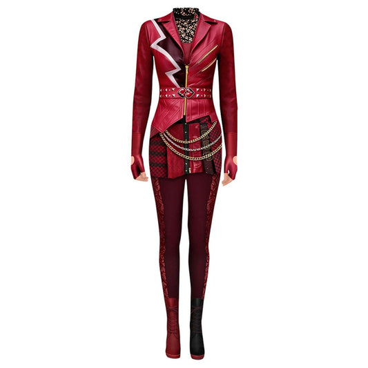 Cosplay Costume Red Descendants: Wicked Wonderland(2026) Film Cosplay Combinaison Rouge Adulte & Enfant Ver.2