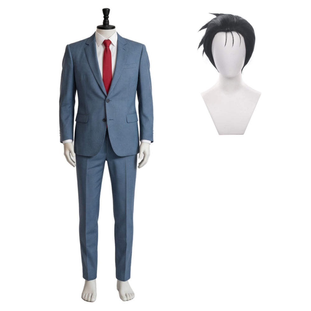 Cosplay Costume Sasaki Smoking Behind the Supermarket with You(2026) Anime Cosplay Tenue Bleue Homme