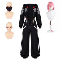 Cosplay Costume Talia Yang Cyberpunk: Edgerunners 2(2026) TV Cosplay Tenue Noire Femme Ver.2 Perruque Masque Boucle d'Oreilles
