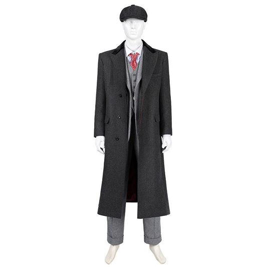 Cosplay Costume Tommy Shelby Peaky Blinders TV Cosplay Tenue Noire Homme